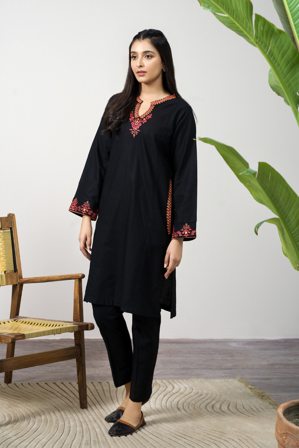2 PC Stitched | Khaddar Embroidered Shirt + Trouser