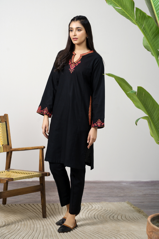 2 PC Stitched | Khaddar Embroidered Shirt + Trouser