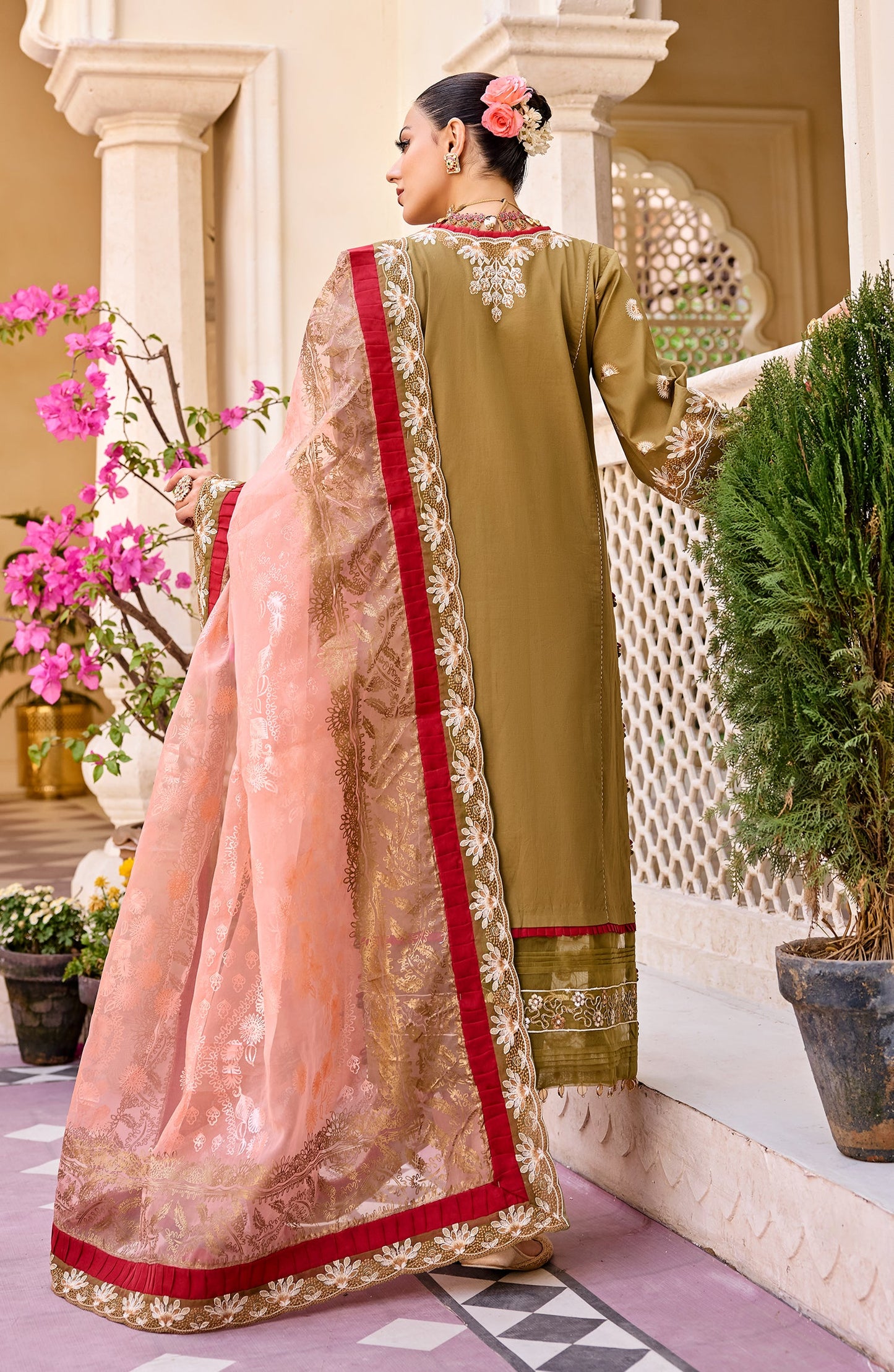 Luxury Lawn - Olive Garden (MLFD-087) Maryum N Maria