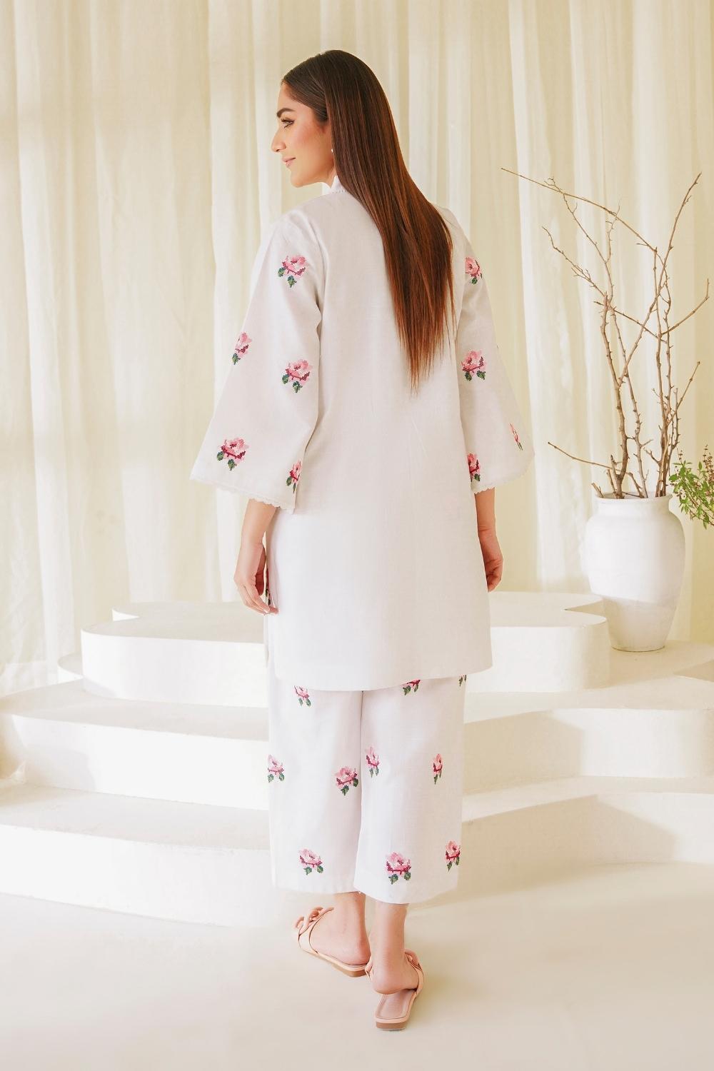 2 PC Stitched | Lawn Embroidered Shirt + Trouser