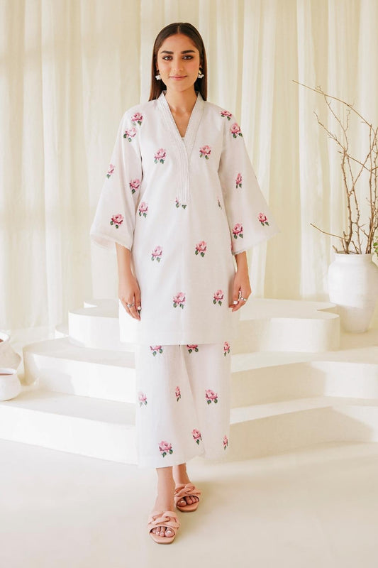 2 PC Stitched | Lawn Embroidered Shirt + Trouser