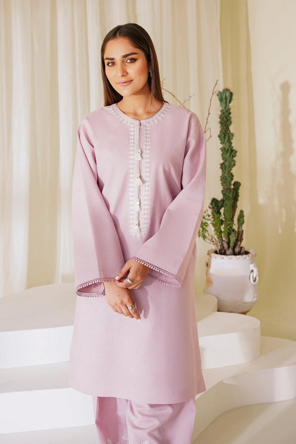 2 PC Stitched | Lawn Embroidered Shirt + Trouser