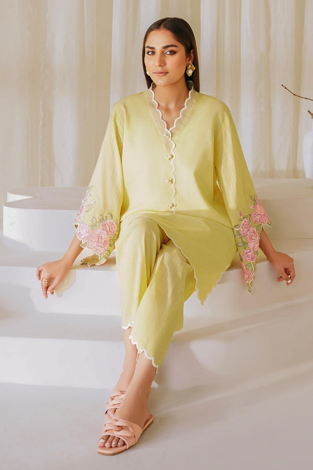 2 PC Stitched | Lawn Embroidered Shirt + Trouser