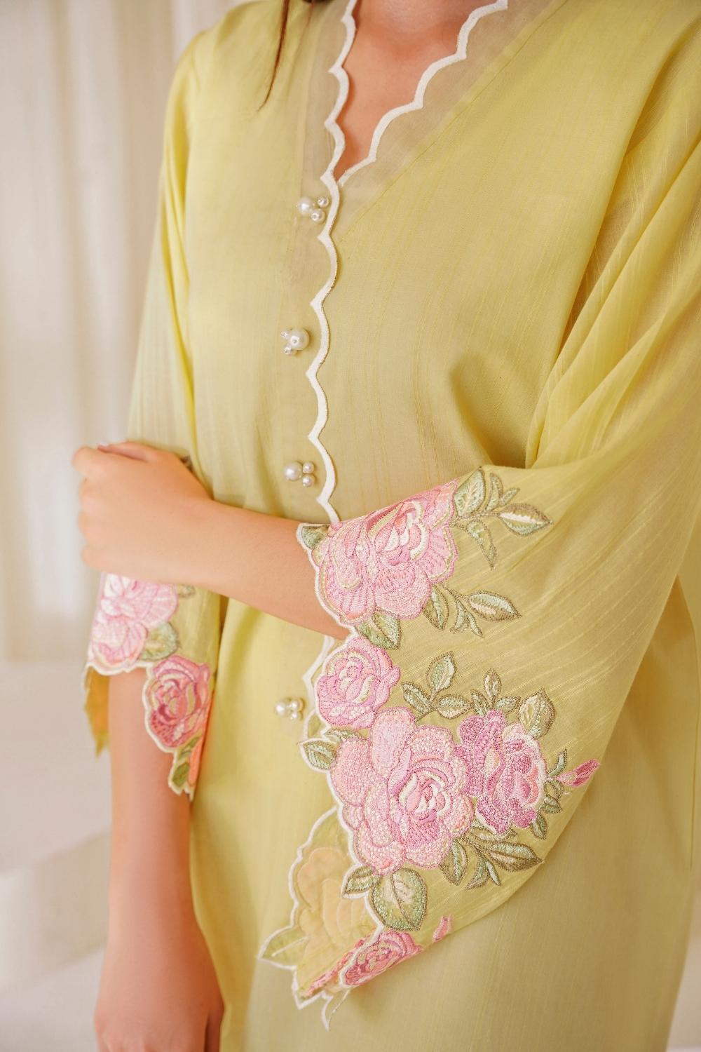 2 PC Stitched | Lawn Embroidered Shirt + Trouser