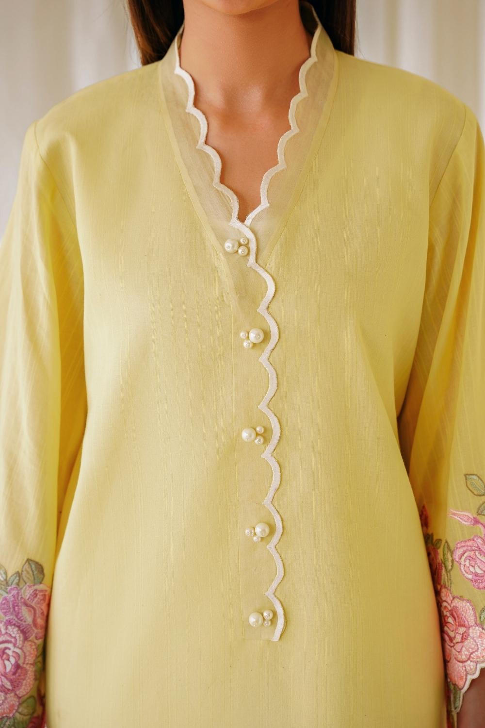 2 PC Stitched | Lawn Embroidered Shirt + Trouser