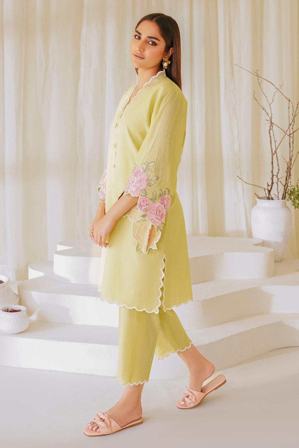 2 PC Stitched | Lawn Embroidered Shirt + Trouser