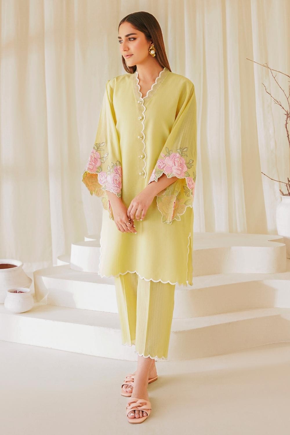 2 PC Stitched | Lawn Embroidered Shirt + Trouser