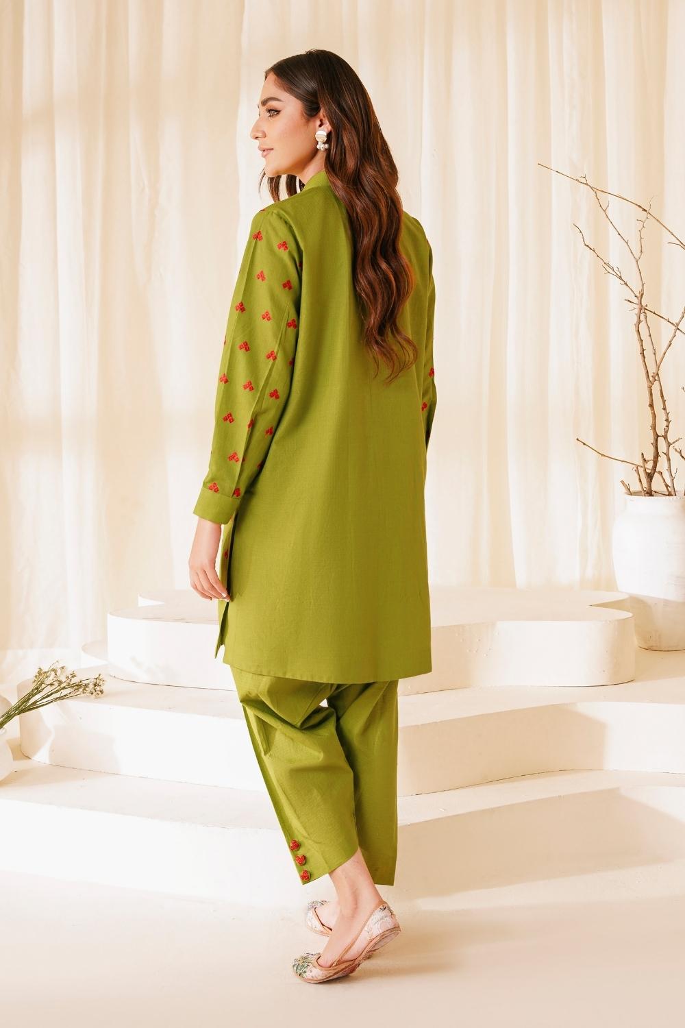 2 PC Stitched | Lawn Embroidered Shirt + Trouser