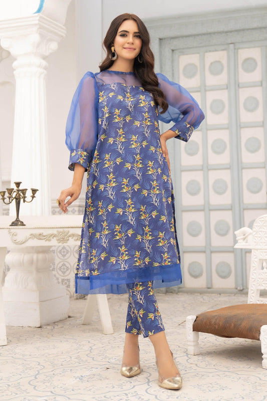 2PC Unstitched | Printed Lawn Shirt + Trouser