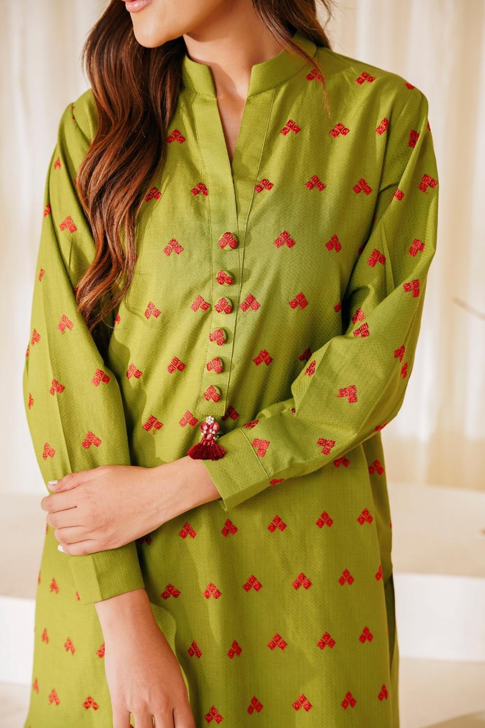 2 PC Stitched | Lawn Embroidered Shirt + Trouser