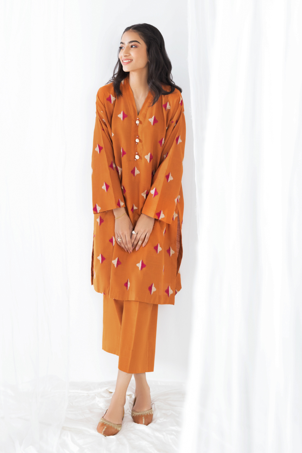2 PC Unstitched | Khaddar Embroidered Shirt + Trouser