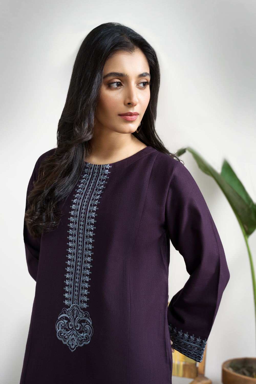 2 PC Stitched | Khaddar Embroidered Shirt + Trouser