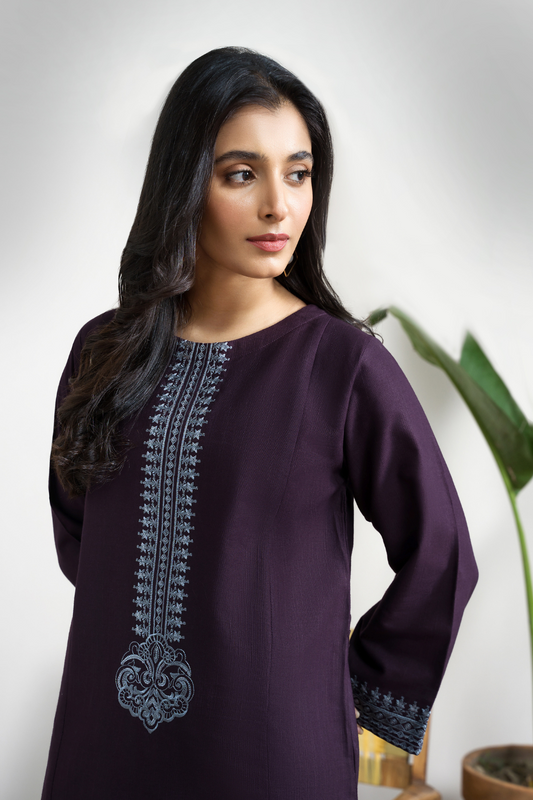 2 PC Stitched | Khaddar Embroidered Shirt + Trouser