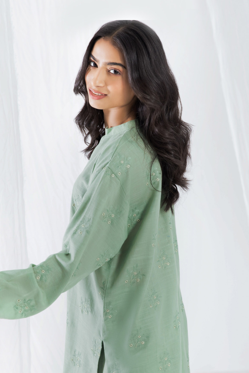 2 PC Unstitched | Khaddar Embroidered Shirt + Trouser