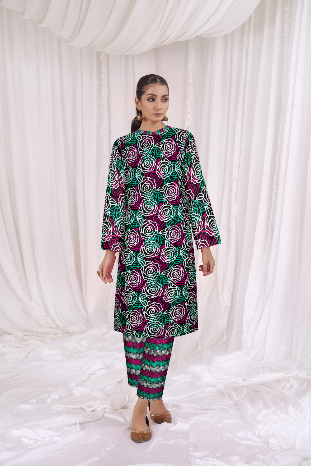 2 PC Unstitched | Printed Lawn Shirt + Trouser