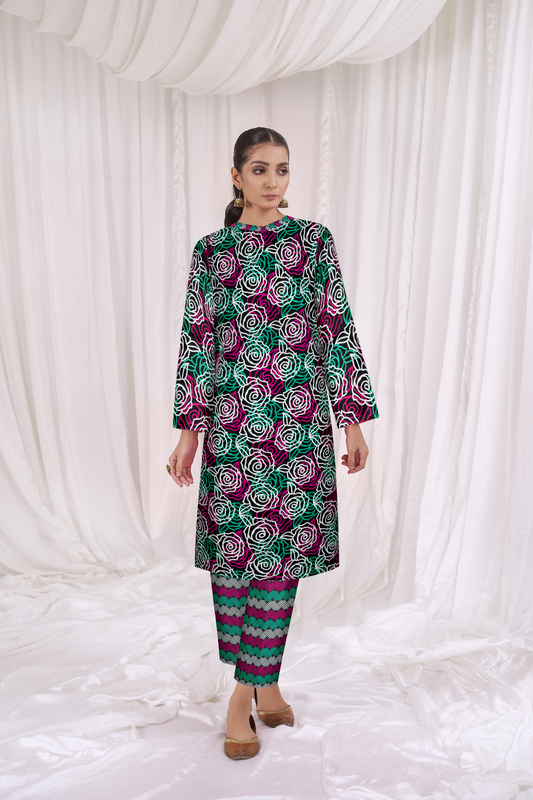 2 PC Unstitched | Printed Lawn Shirt + Trouser