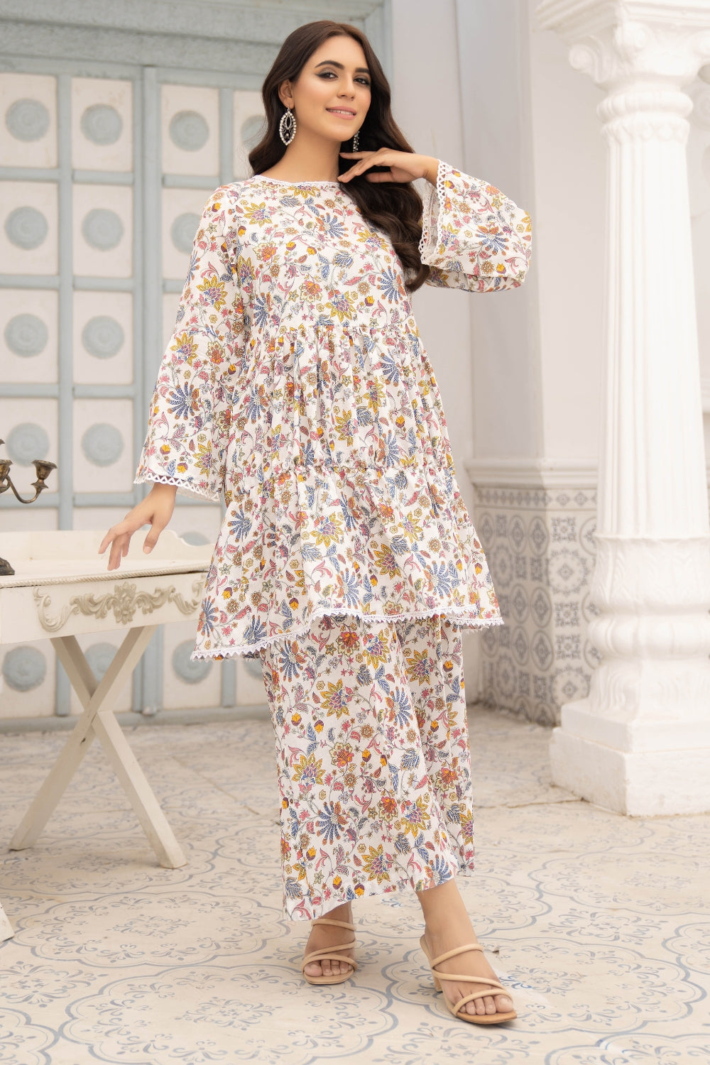 2PC Unstitched | Printed Lawn Shirt + Trouser