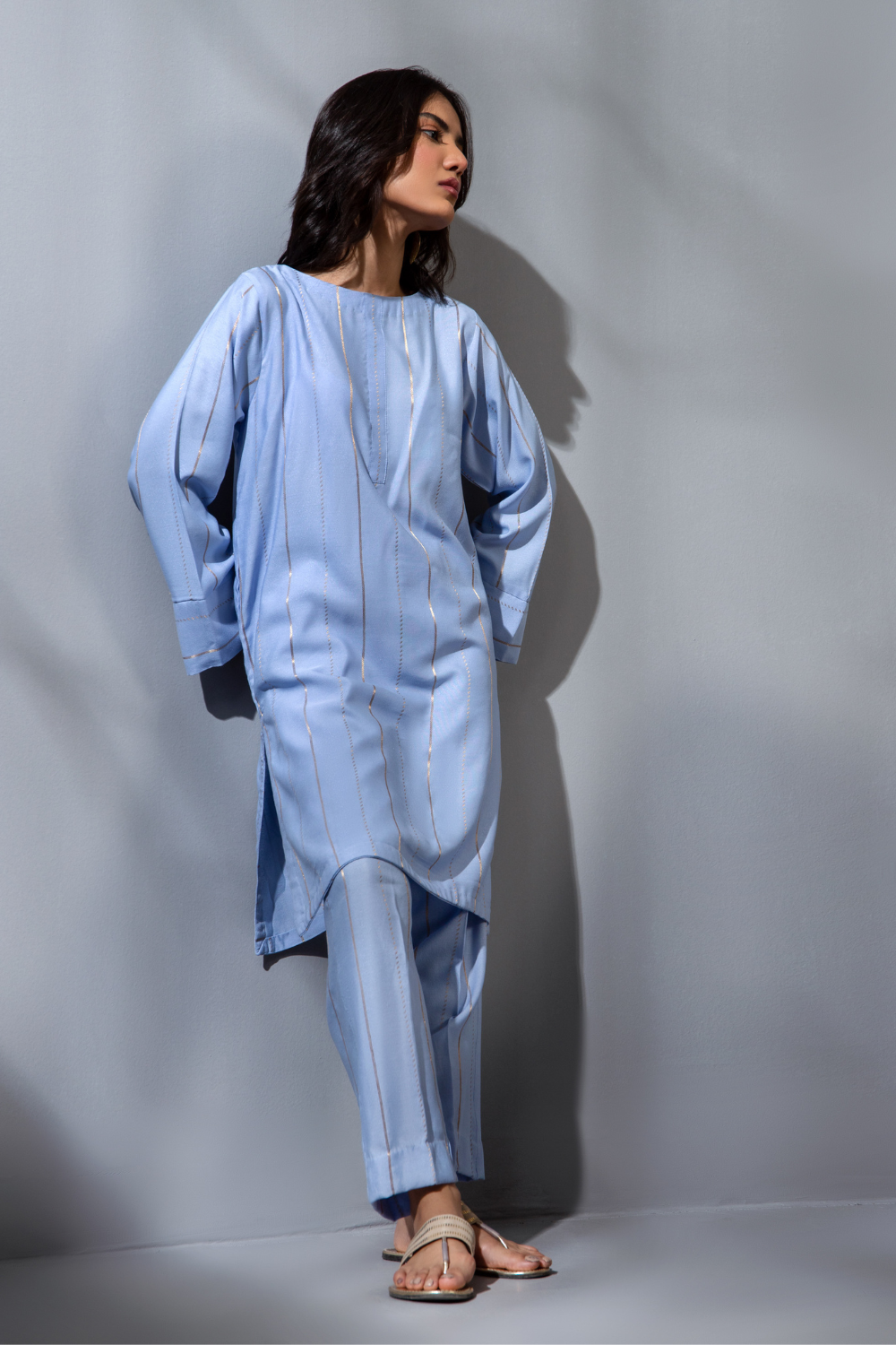 2 PC Stitched |  Yarn Dyed Fancy Jacquard Shirt  + Trouser