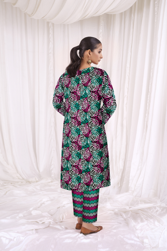2 PC Unstitched | Printed Lawn Shirt + Trouser