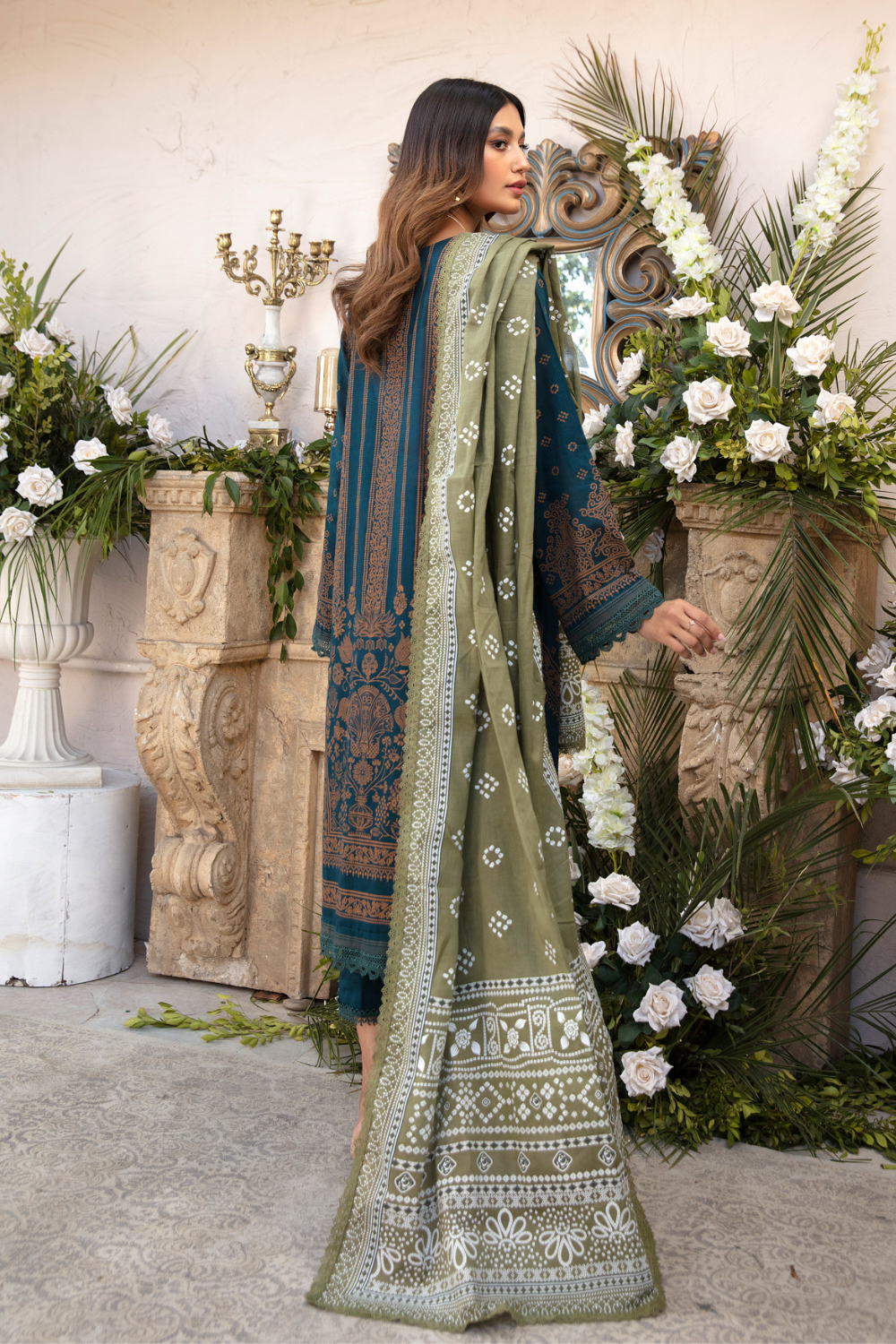 3 PC Unstitched Printed Lawn Suit