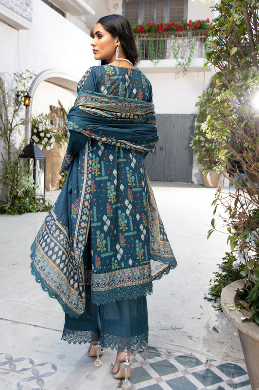 3 PC Unstitched Printed Lawn Suit