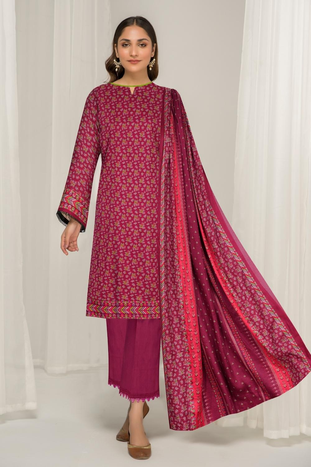 3 PC Unstitched | Printed Lawn Suit