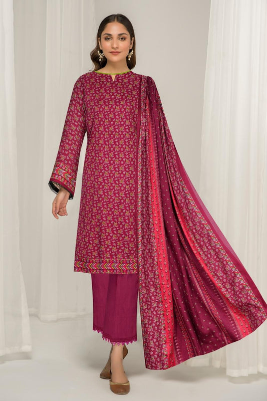 3 PC Unstitched | Printed Lawn Suit