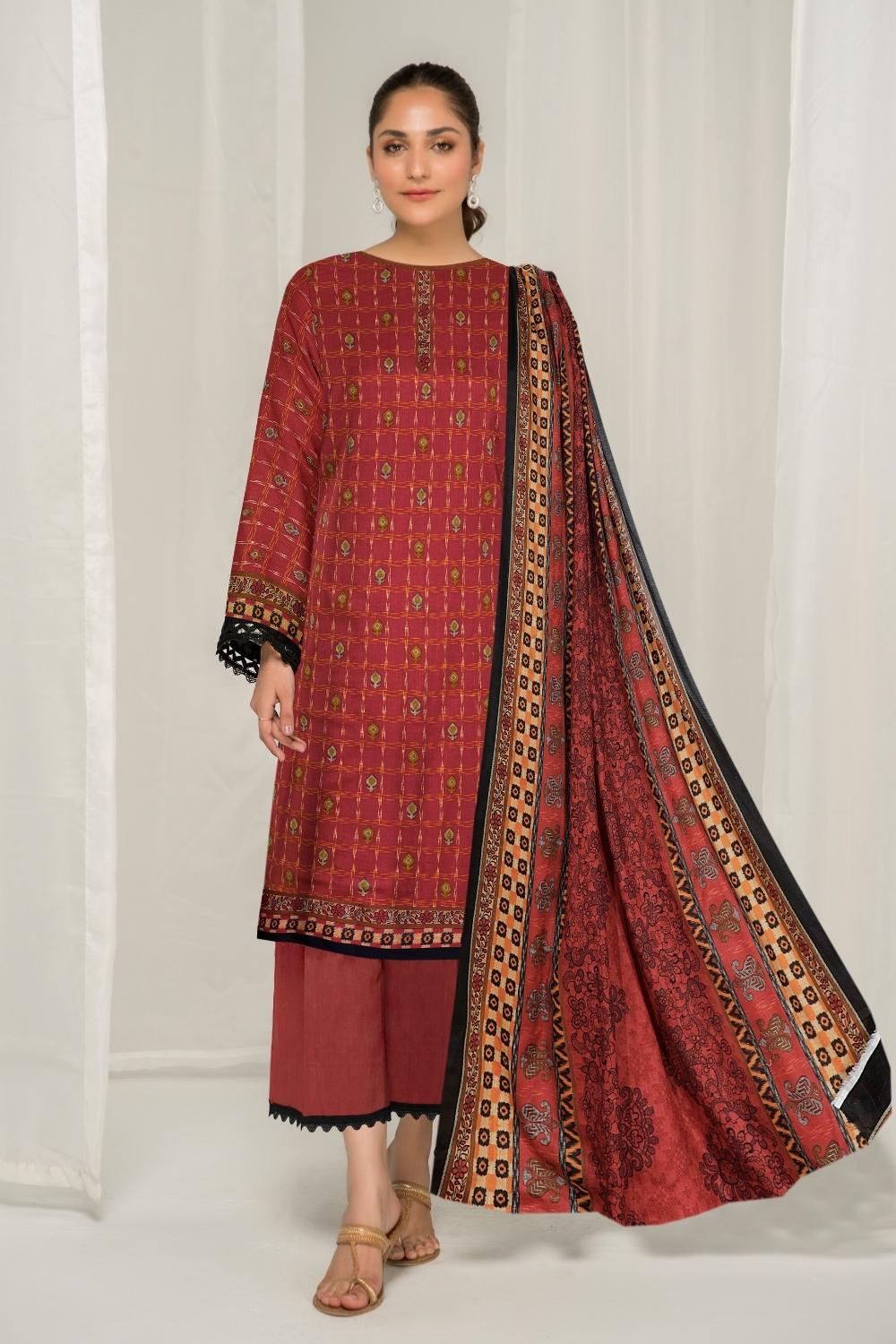 3 PC Unstitched | Printed Lawn Suit