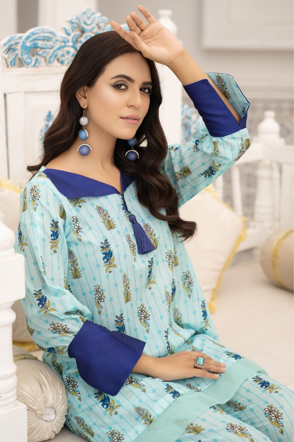 2PC Unstitched | Printed Lawn Shirt + Trouser