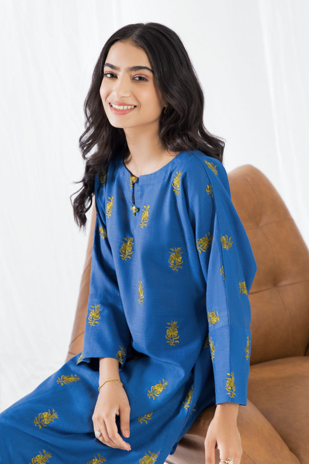 2 PC Unstitched | Khaddar Embroidered Shirt + Trouser