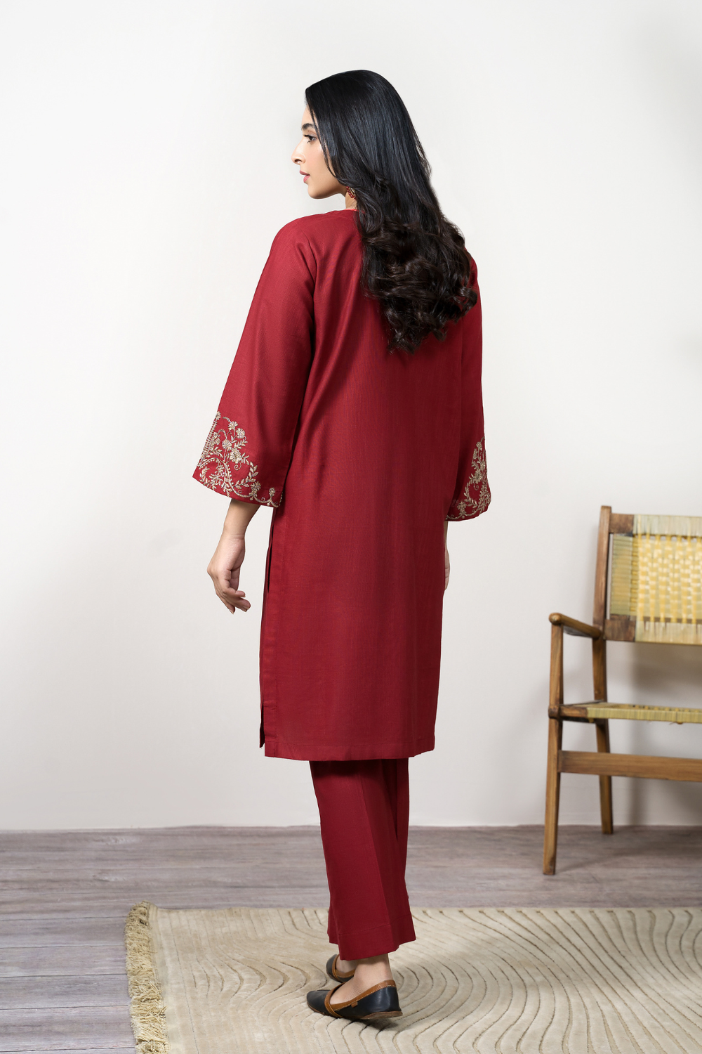 2 PC Stitched | Khaddar Embroidered Shirt + Trouser