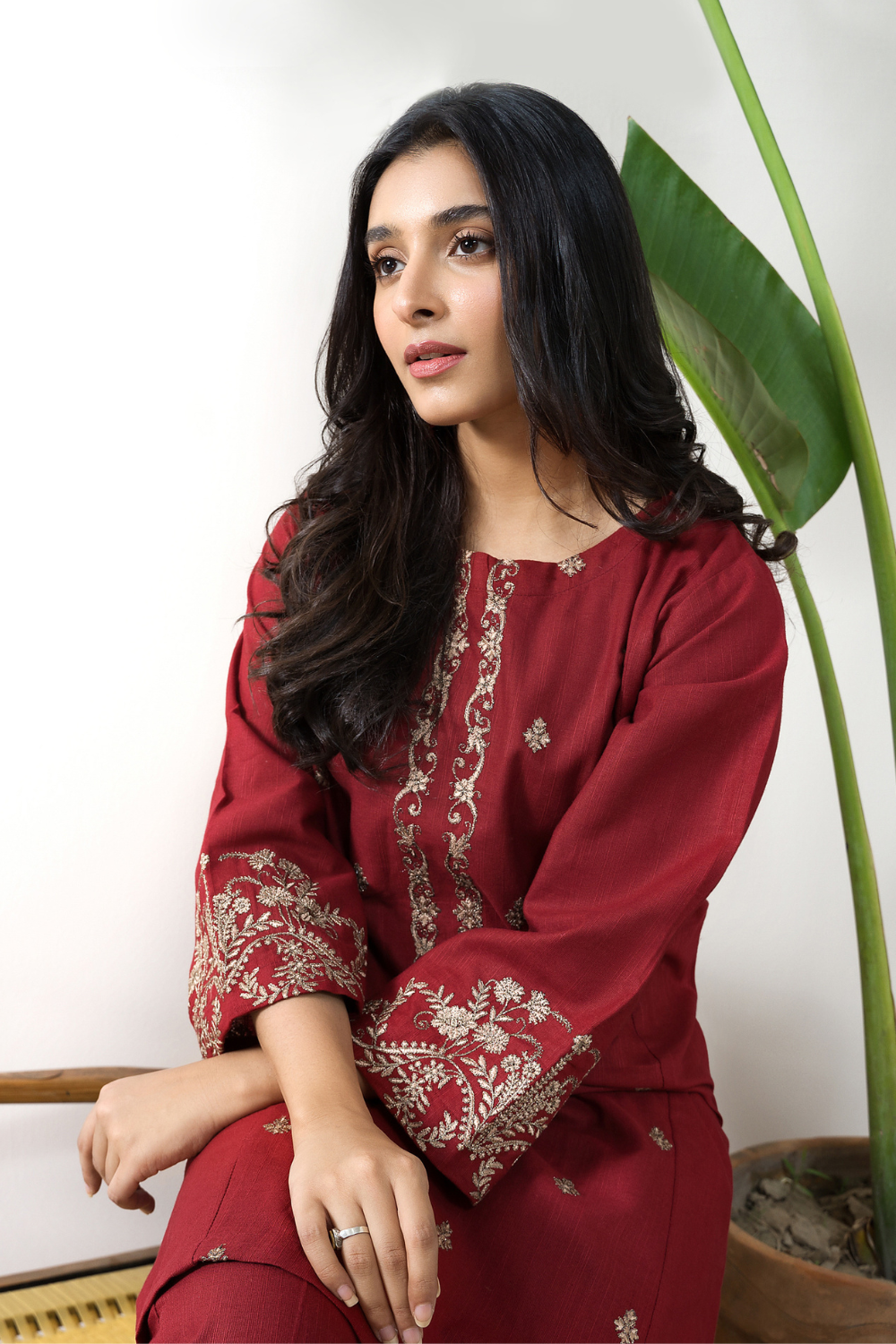 2 PC Stitched | Khaddar Embroidered Shirt + Trouser