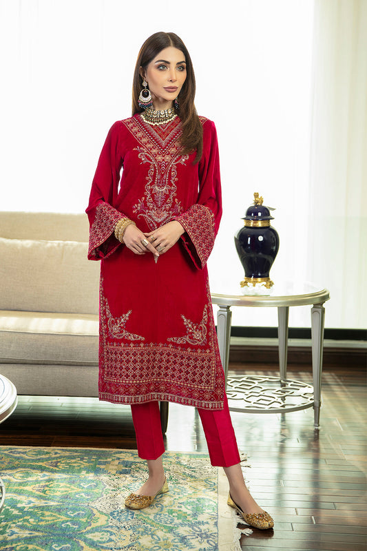 2 PC Stitched Embroidered Suit