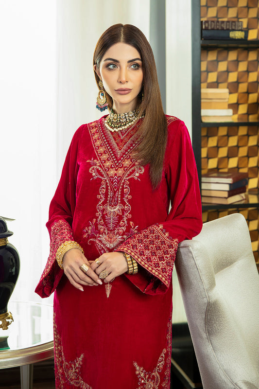 2 PC Stitched Embroidered Suit