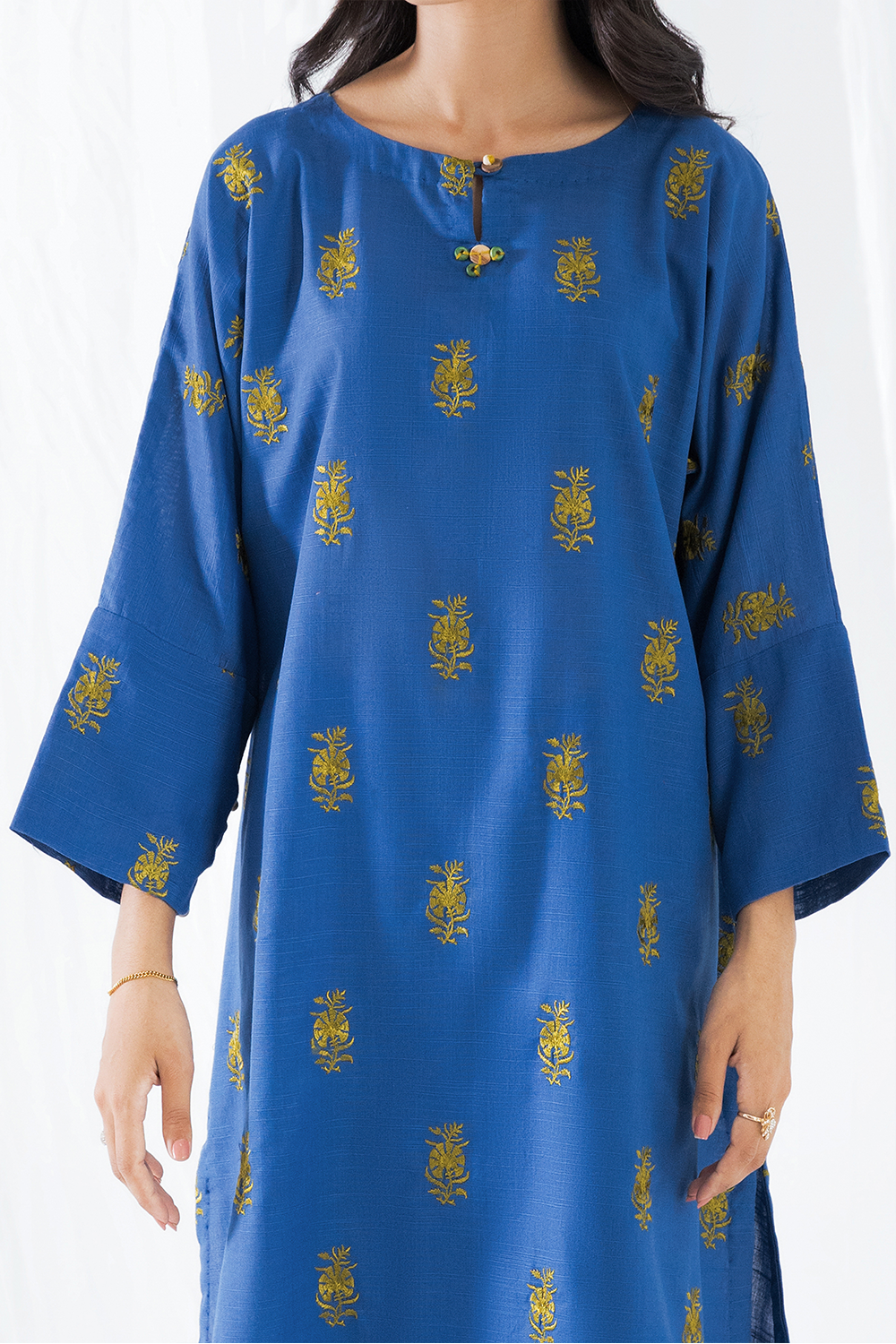 2 PC Unstitched | Khaddar Embroidered Shirt + Trouser