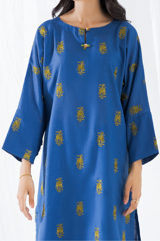 2 PC Unstitched | Khaddar Embroidered Shirt + Trouser