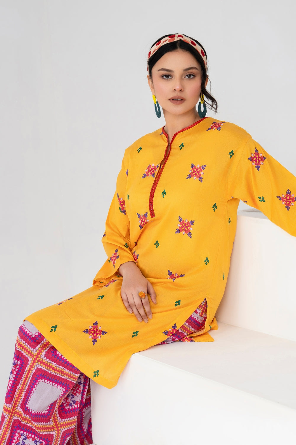 2PC Unstitched | Printed Lawn Shirt + Trouser