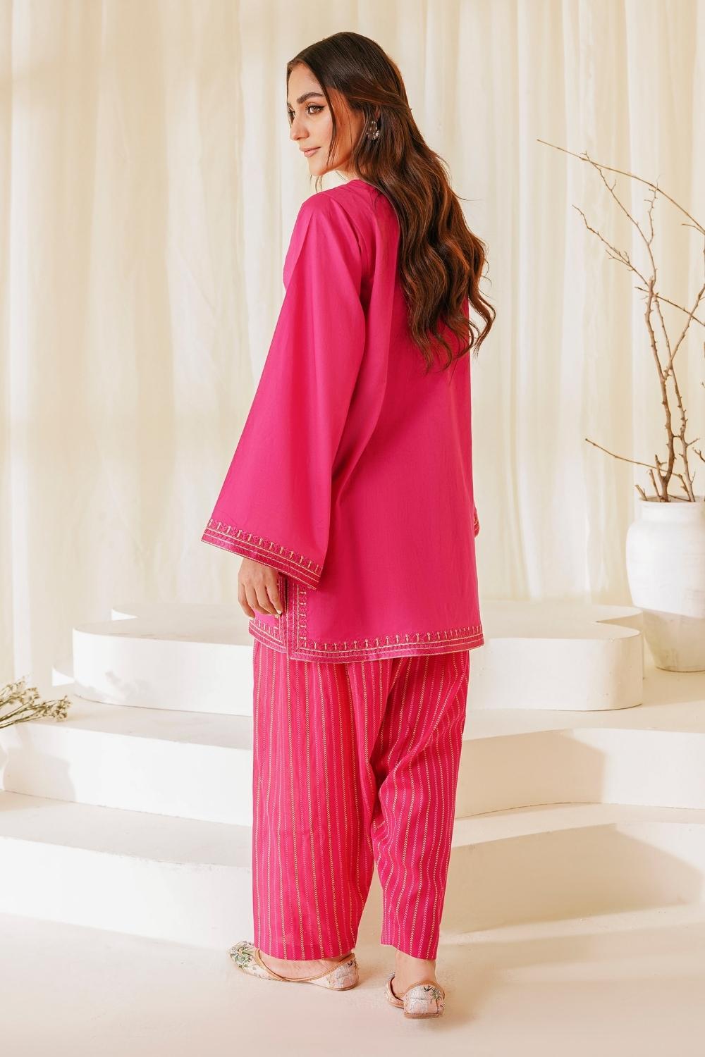 2 PC Stitched | Lawn Embroidered Shirt + Trouser