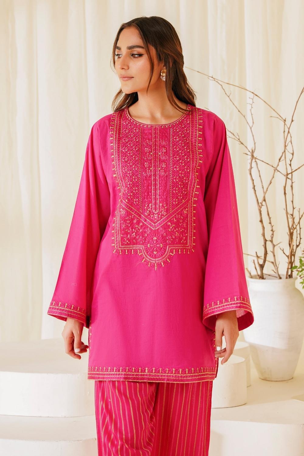 2 PC Stitched | Lawn Embroidered Shirt + Trouser