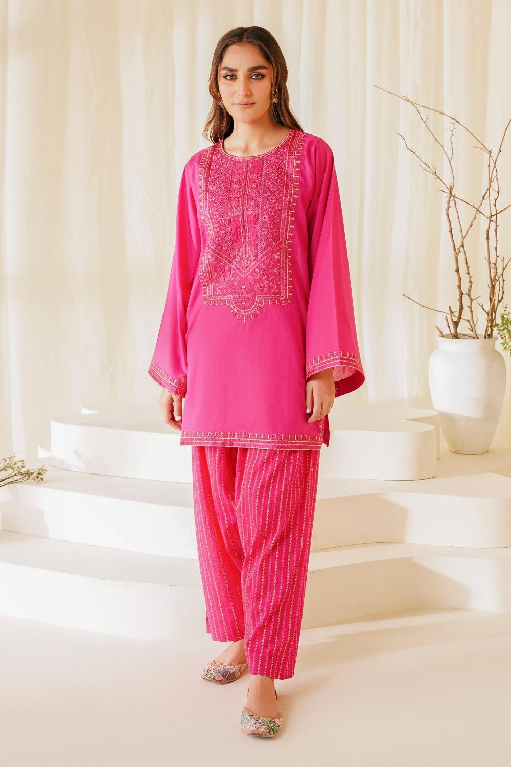 2 PC Stitched | Lawn Embroidered Shirt + Trouser