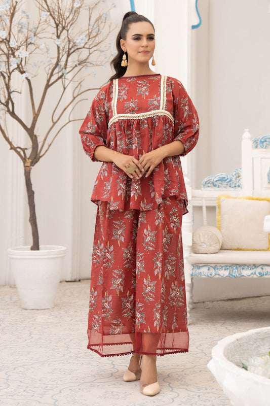 2PC Unstitched | Printed Lawn Shirt + Trouser