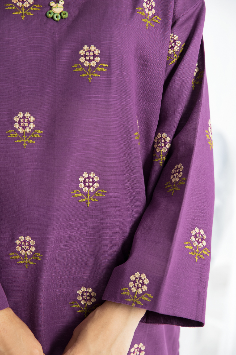 2 PC Unstitched | Khaddar Embroidered Shirt + Trouser