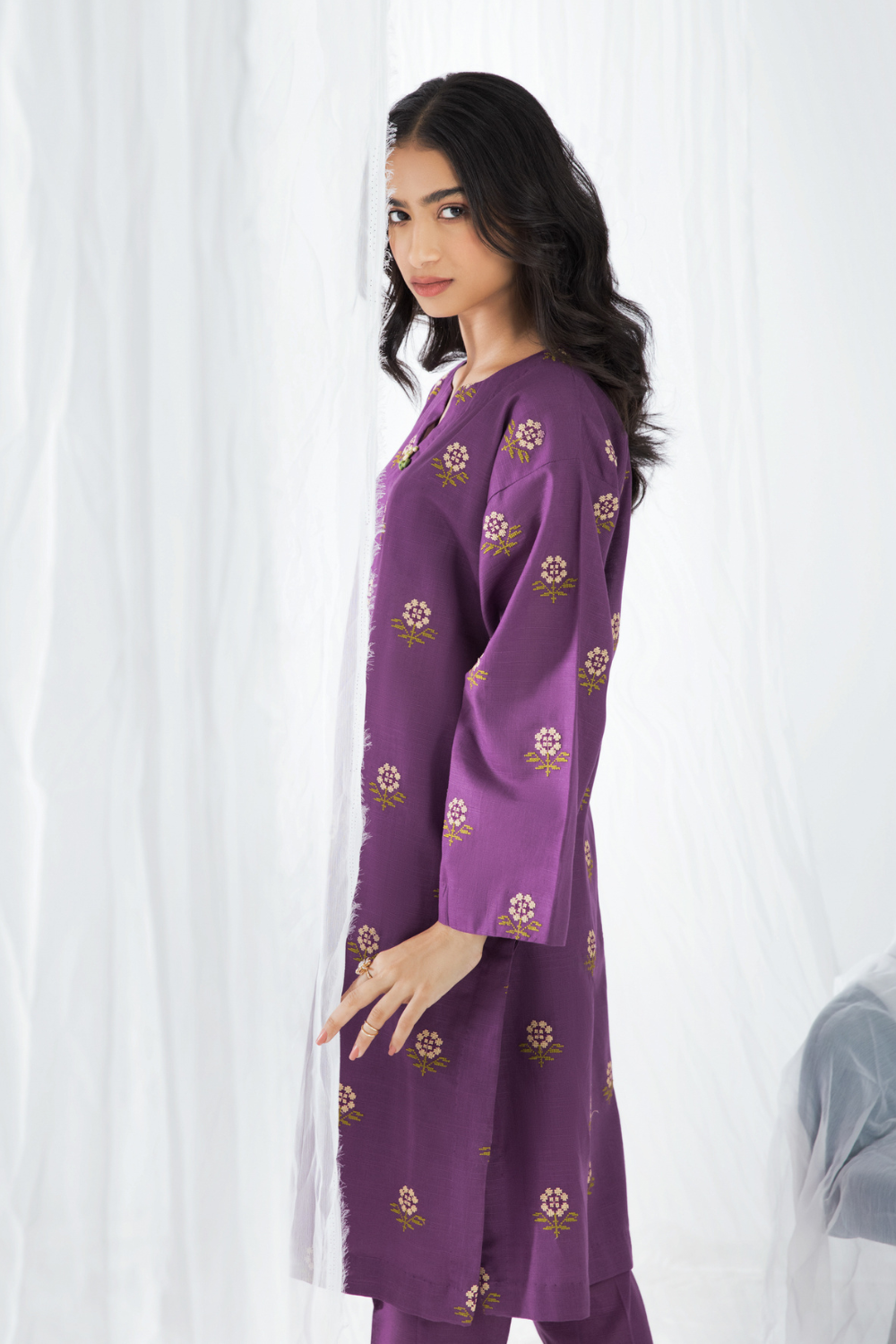 2 PC Unstitched | Khaddar Embroidered Shirt + Trouser