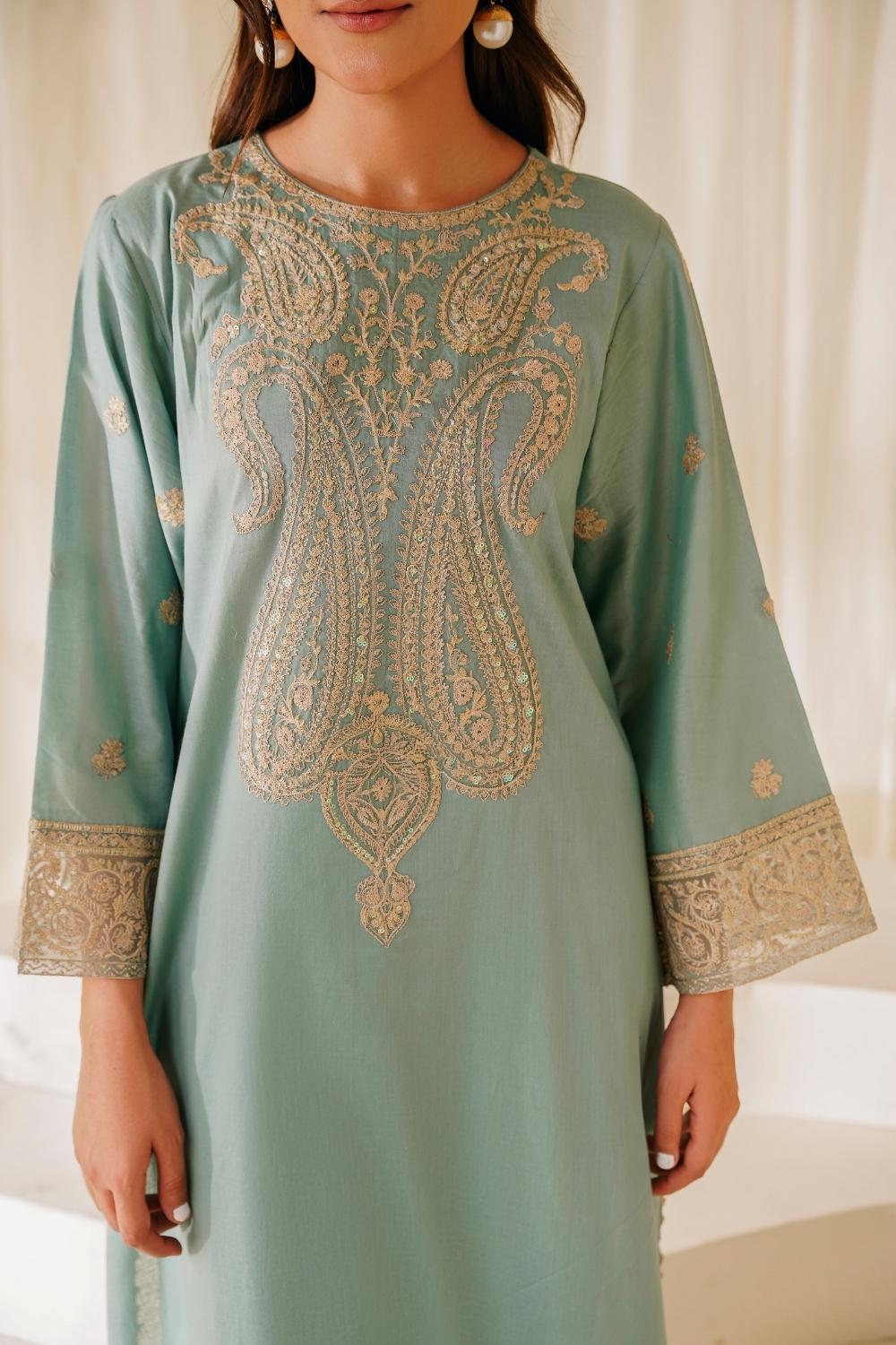 2 PC Stitched | Lawn Embroidered Shirt + Trouser