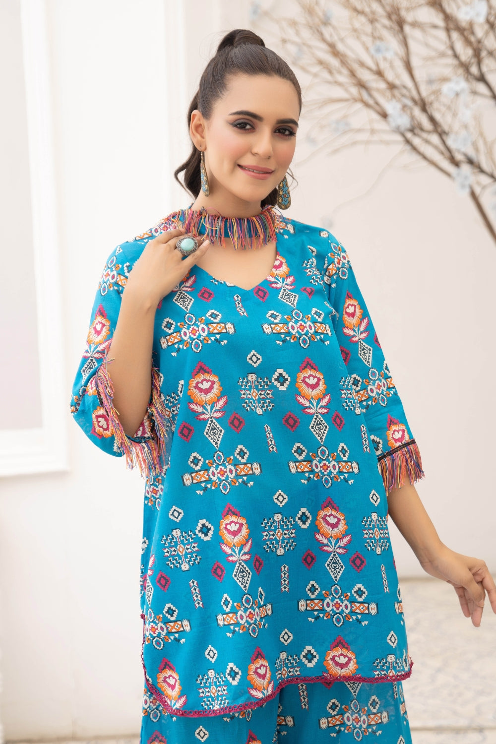 2PC Unstitched | Printed Lawn Shirt + Trouser