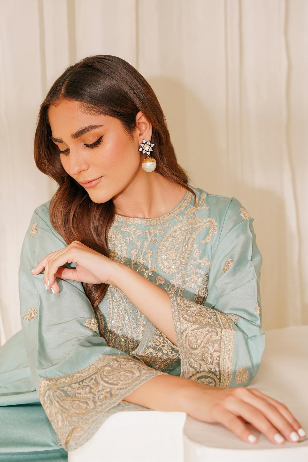 2 PC Stitched | Lawn Embroidered Shirt + Trouser