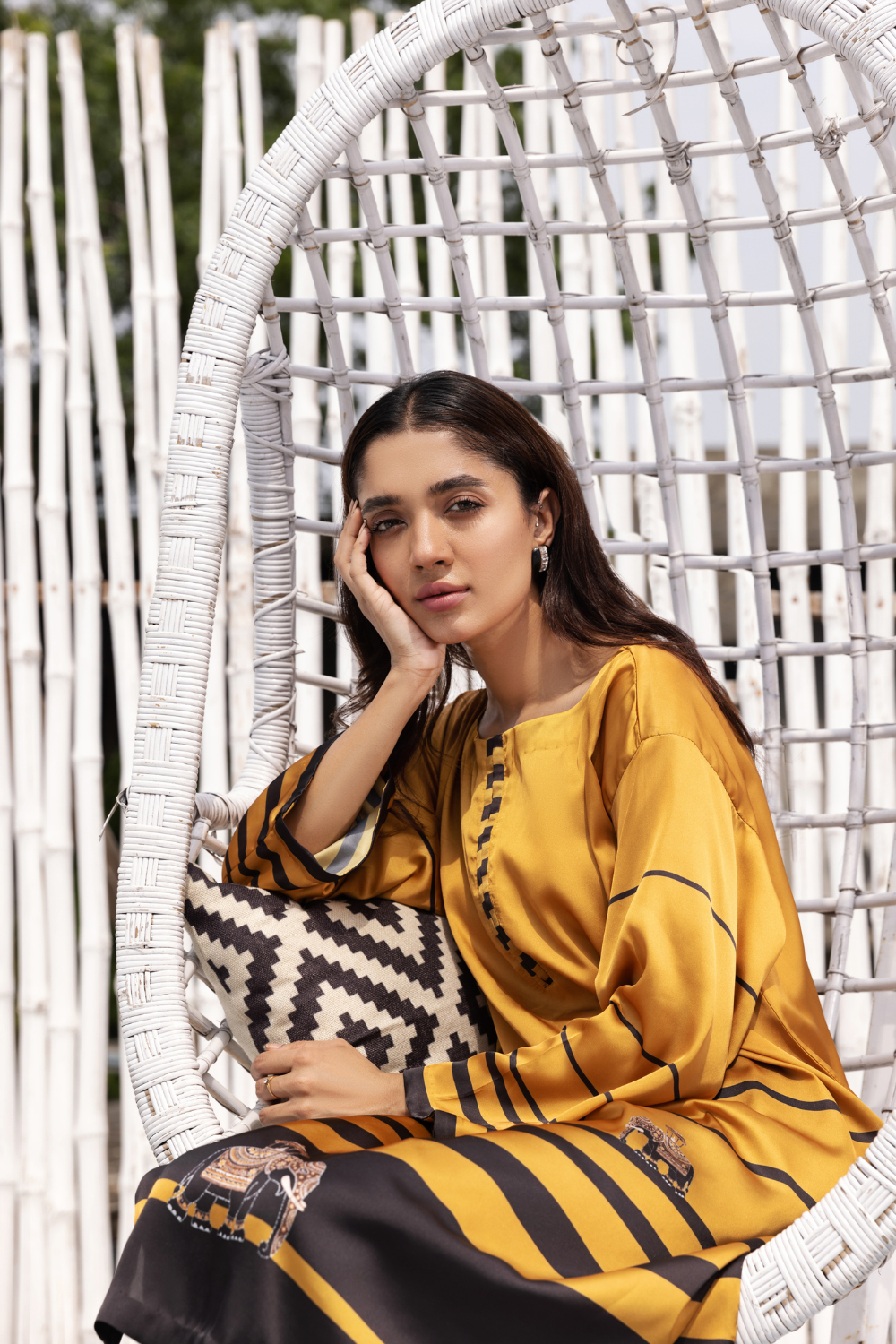 1 PC Stitched | Silk Tunic Printed Long Shirt