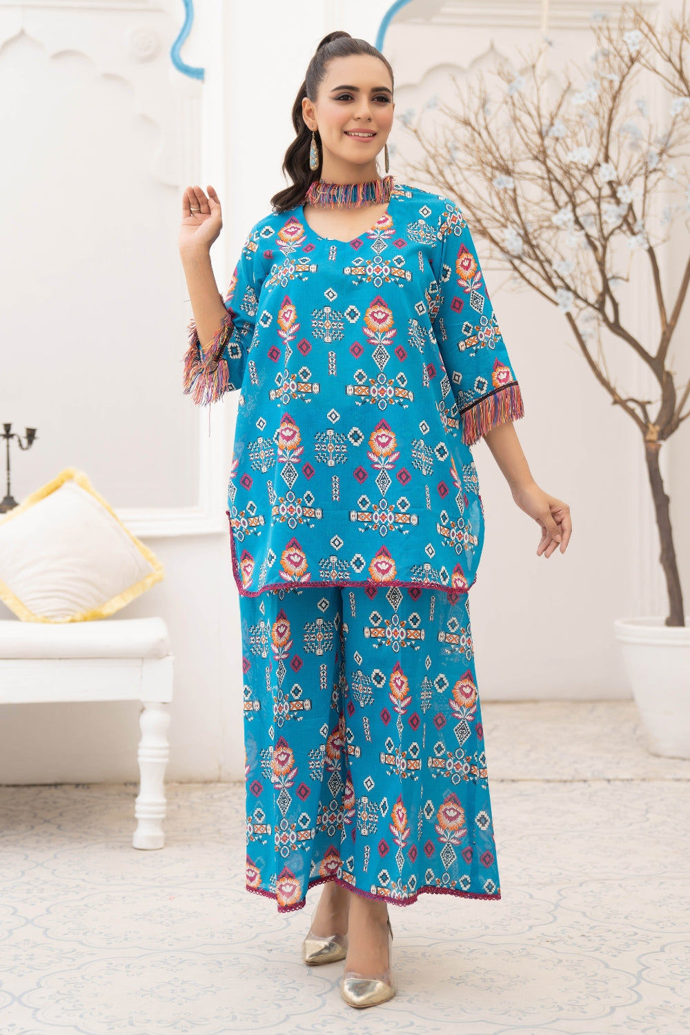 2PC Unstitched | Printed Lawn Shirt + Trouser