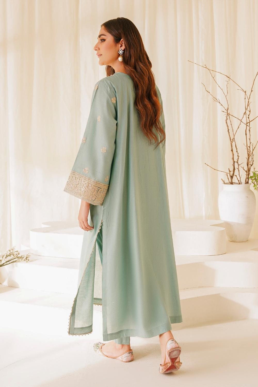 2 PC Stitched | Lawn Embroidered Shirt + Trouser