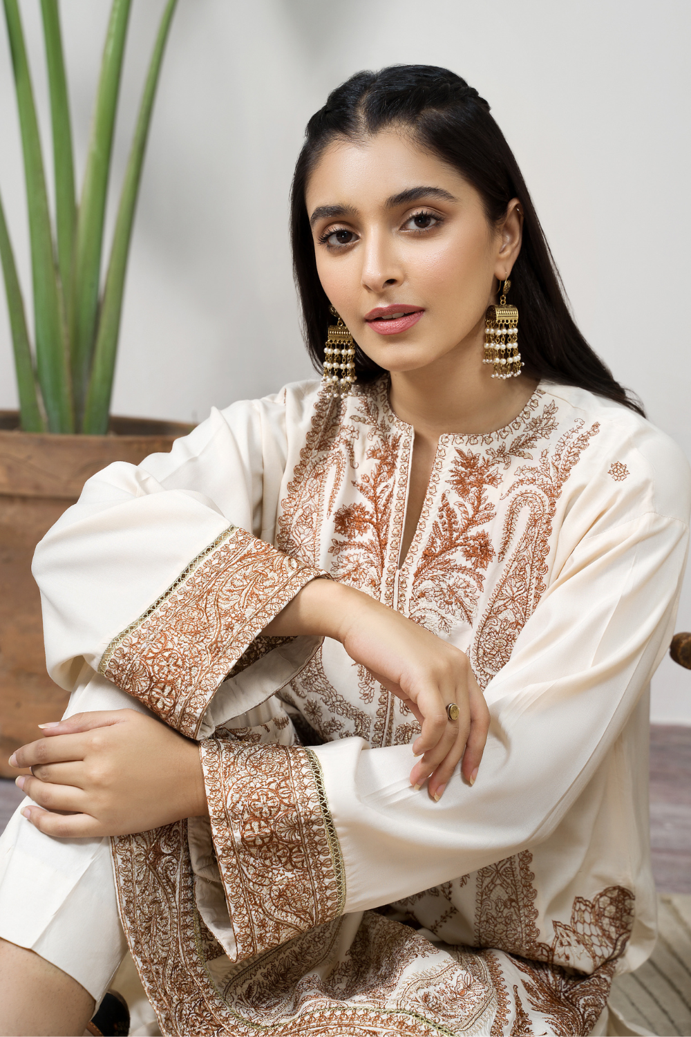 2 PC Stitched | Viscose Embroidered Shirt + Trouser